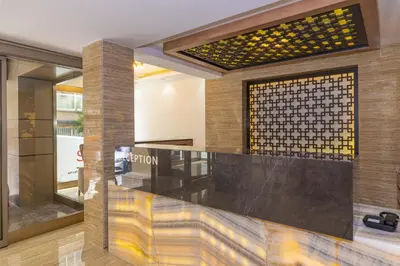 a lobby of a hotel with a reception desk at 38 Hotel in Istanbul