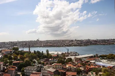 a view of a city and a body of water at Elan Hotel Istanbul Pera in Istanbul
