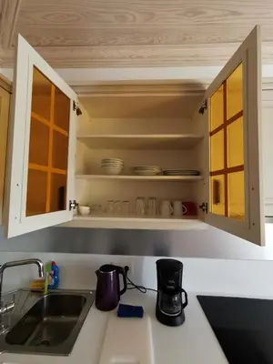 a kitchen with a sink and a counter top at Ottobalat in Istanbul