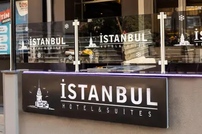 a sign for an istanbul hotel headquarters at İstanbul Hotel & Suites in Istanbul