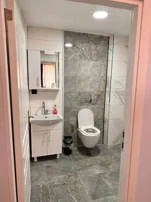 a bathroom with a toilet and a sink at Taksim Otto suite in Istanbul