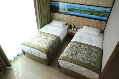 two beds in a hotel room with at RADAR HOTEL in Istanbul