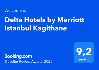a blue sign with the text welcome to delta hotels by marriott istanbul at Delta Hotels by Marriott Istanbul Vadi in Istanbul