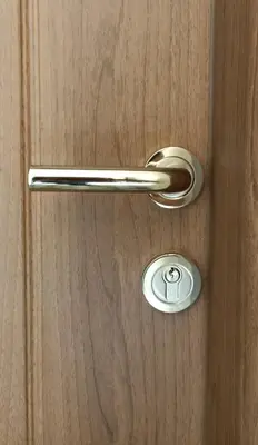 a door with a metal handle on a wooden door at taxim cool in Istanbul