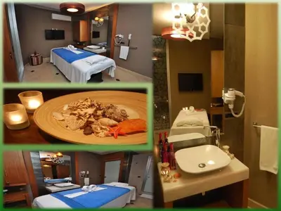 a collage of three pictures of a hotel room at Grand Star Hotel Premium in Istanbul