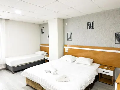 a hospital room with two beds in it at Avcılar İnci Hotel in Istanbul