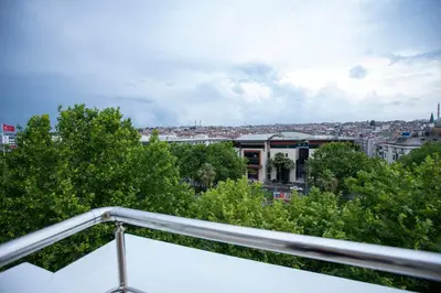 a view of a city from a balcony at THE GREEN HOTEL in Istanbul