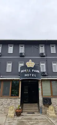 a hotel with a sign that reads royal park hotel at Royal Park Hotel Corlu Bed and Breakfast in Tekirdag