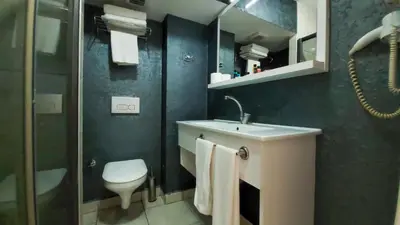 a bathroom with a sink and a toilet and a shower at MOX Hotel Wellness & Spa in Sapanca