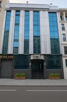a building with a sign on the front of it at Hotel Büyük Levent in Istanbul