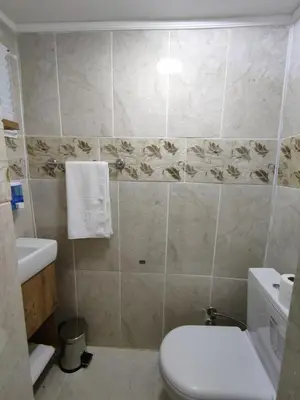 a bathroom with a toilet and a sink at Life Span Hotels in Istanbul