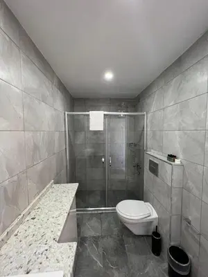 a bathroom with a shower and a toilet in it at Hotel Peninsula in Istanbul