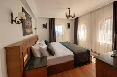a bedroom with a large bed in a room at Duru Sultanahmet Apart & Suites in Istanbul
