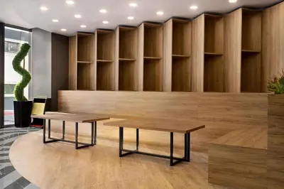 a meeting room with a table and a cactus at Ramada Encore by Wyndham Istanbul Avcilar in Istanbul