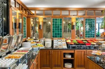 a buffet line with many different types of food at Aspera Hotel Golden Horn in Istanbul