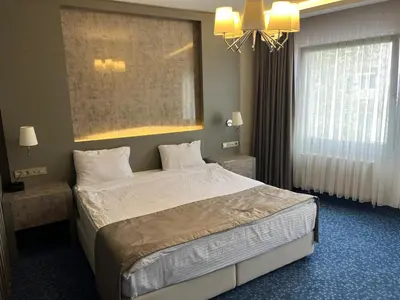 a bedroom with a large bed in a room at Acar Suite Hotel in Istanbul