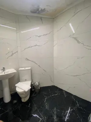 a bathroom with a toilet and a sink at RAMO’S Aparatments & Suites in Istanbul