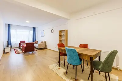 a dining room with a table and chairs at Altiyol Boga, Center of Kadıköy in Istanbul