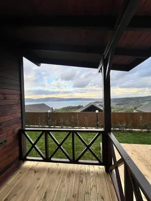 a view from the deck of a cabin at Woodlodge Country Sapanca in Sapanca