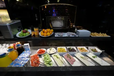 a buffet with different types of food on a table at Celine Hotel Taxim in Istanbul