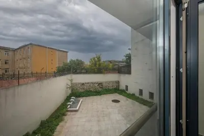 a view from a window of a courtyard at KA Hotel & Suites in Istanbul