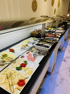 a buffet line with many different types of food at The Biancho Hotel Old City - Special Category in Istanbul