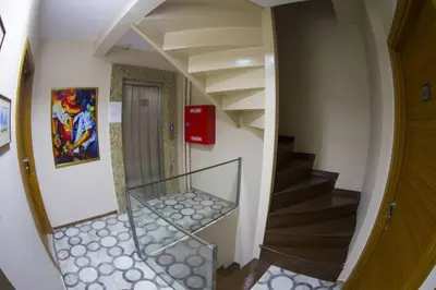 a spiral staircase in a house with a stair case at Ottoman Time Hotel in Istanbul