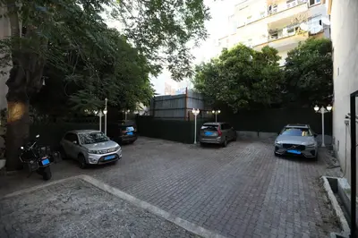 a group of cars parked in a parking lot at PRAG HOTEL in Istanbul