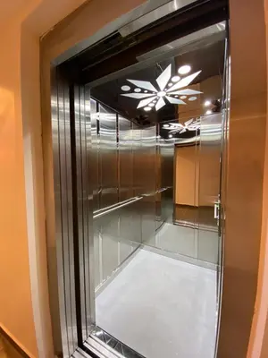 a glass window in a room with a ceiling at Mina Life Hotel in Istanbul