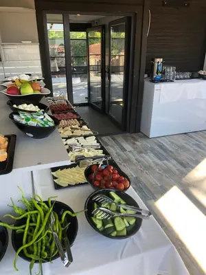 a buffet with many different types of food on display at Hotel Blue Ottoman in Istanbul