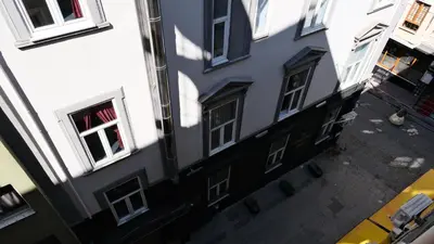 an overhead view of a building with windows at Simon Hotel in Istanbul