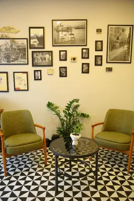 a living room with two chairs and a coffee table at ROCO Beyoglu in Istanbul