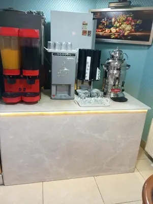 a counter with a blender on top of it at Hotel Falcon in Istanbul