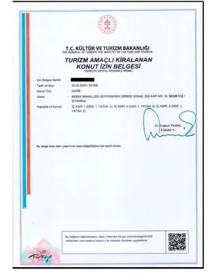 a fake verification letter with ahaarhaarhaarhaarhaar verification paper at Cute Charming 1bed1bath Bebek Hidden Gem! #77 in Istanbul