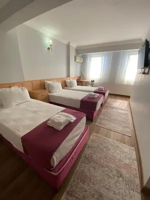 a hotel room with two beds and a couch at HOTEL ÖZSEFA in Istanbul