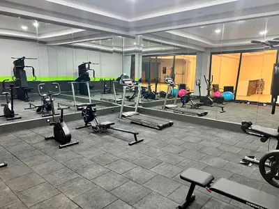 a gym with a lot of exercise equipment in it at İncipark Hotel in Sakarya