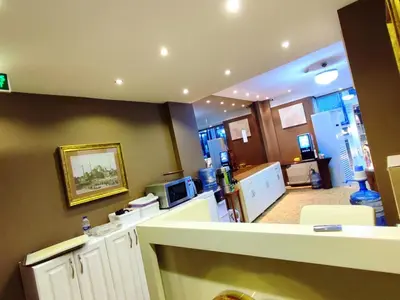 a room with a kitchen and a living room at HOTEL EURO DIAMOND in Istanbul