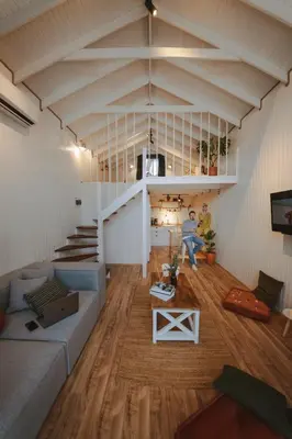 a living room with a couch and a table at Lemoon House Sapanca in Sapanca