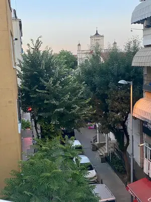 a balcony view of a street with trees and cars at Mar Suite in Istanbul