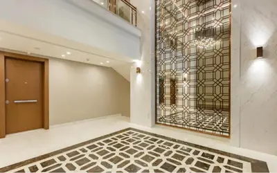 a hallway with a door and a wall at Taksim 360 Luxe Apartment Prime Istanbul Location in Istanbul