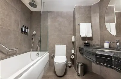 a bathroom with a toilet and a sink at Eresin Hotels Topkapı in Istanbul