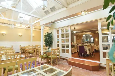 an empty dining room with tables and chairs at Celal Sultan Hotel Special Class in Istanbul