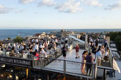 a crowd of people standing on a pier at Seven Hills Hotel - Special Category in Istanbul