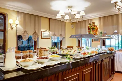 a buffet line with bowls and plates of food at Arena Hotel - Special Class in Istanbul