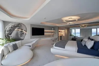 a master bedroom with a bed and a tv at Richmond Istanbul in Istanbul