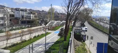 a view of a city street with a road at fafsuitehome in Istanbul