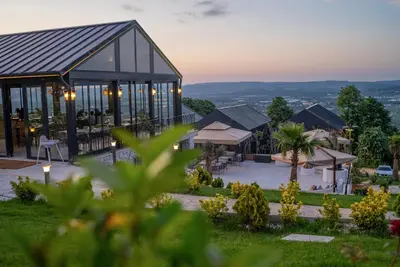 a view of a house with a garden at Alya Kartepe Villa Hotel in Kocaeli