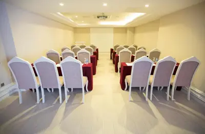 a conference room with chairs and a table in it at World Point Hotel Istanbul in Istanbul