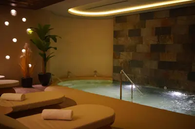 a bathroom with a jacuzzi tub in a room at Almira Hotel Thermal Spa & Convention Center in Bursa
