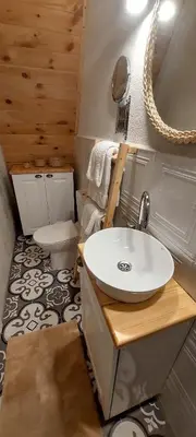 a bathroom with a sink and a toilet at VADİ BUNGALOV SAPANCA in Sapanca